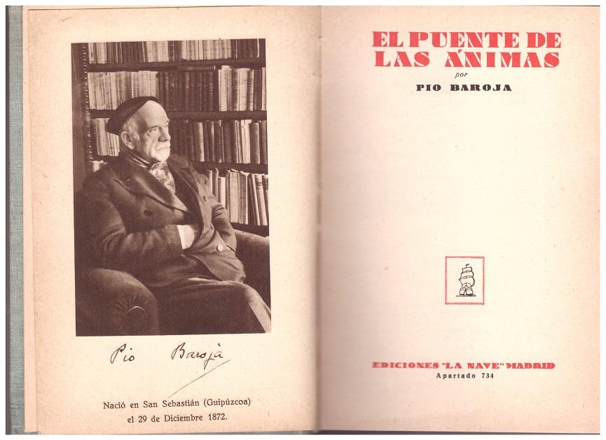 EL PUENTE DE LAS ÁNIMAS | 9999900118018 | Baroja, Pío | Llibres de Companyia - Libros de segunda mano Barcelona