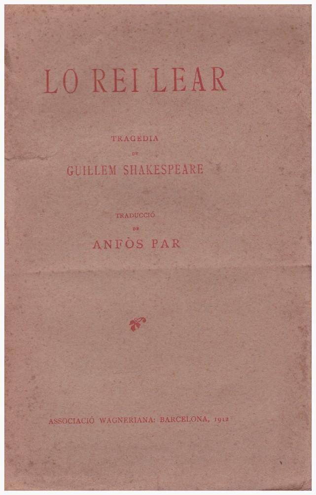 LO REI LEAR. Tragedia | 9999900051193 | Shakespeare, Guillem | Llibres de Companyia - Libros de segunda mano Barcelona