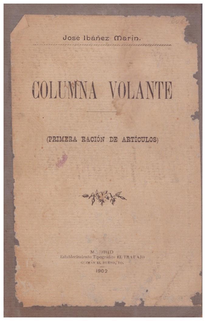 COLUMNA VOLANTE | 9999900055450 | Ibáñez Marin, Jose | Llibres de Companyia - Libros de segunda mano Barcelona
