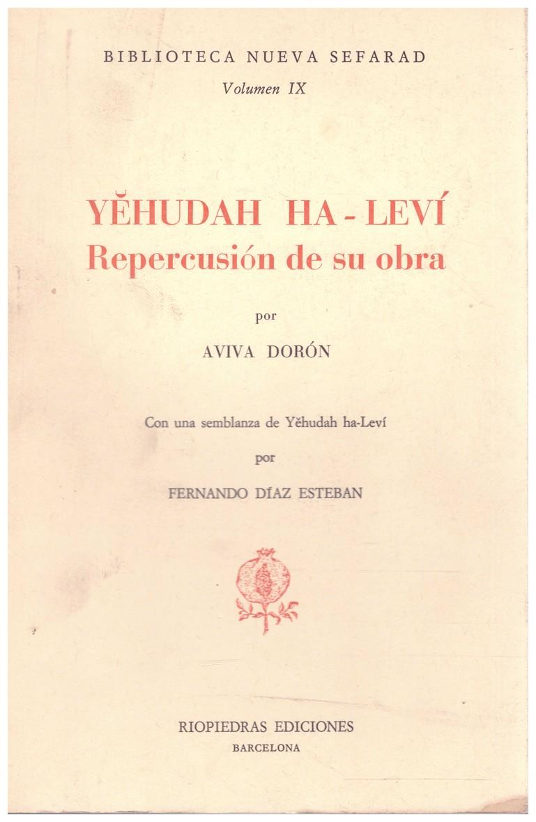 YEHUDAH HA-LEVÍ  | 9999900106312 | Dorón, Aviva | Llibres de Companyia - Libros de segunda mano Barcelona