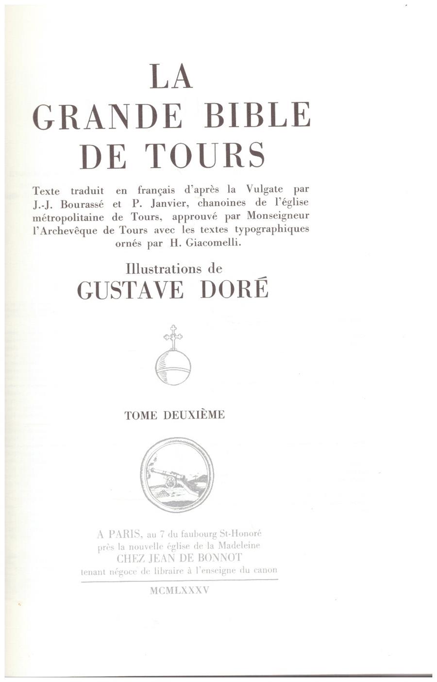 LA GRANDE BIBLE DE TOURS 2 TOMOS | 9999900216899 | Llibres de Companyia - Libros de segunda mano Barcelona