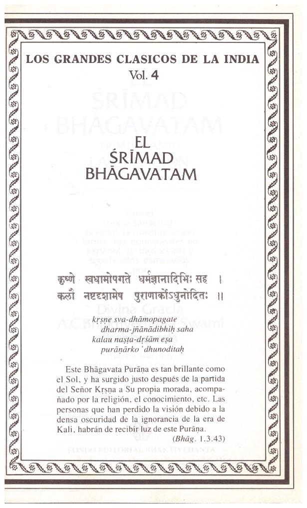 EL SRIMAD BHAGAVATAM - PRIMER CANTO- LA CREACION | 9999900217049 | Llibres de Companyia - Libros de segunda mano Barcelona