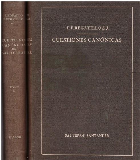 CUESTIONES CANONICAS DE MISAL TERRAE 2 TOMOS | 9999900216141 | Regatillo, F. Eduardo P. | Llibres de Companyia - Libros de segunda mano Barcelona
