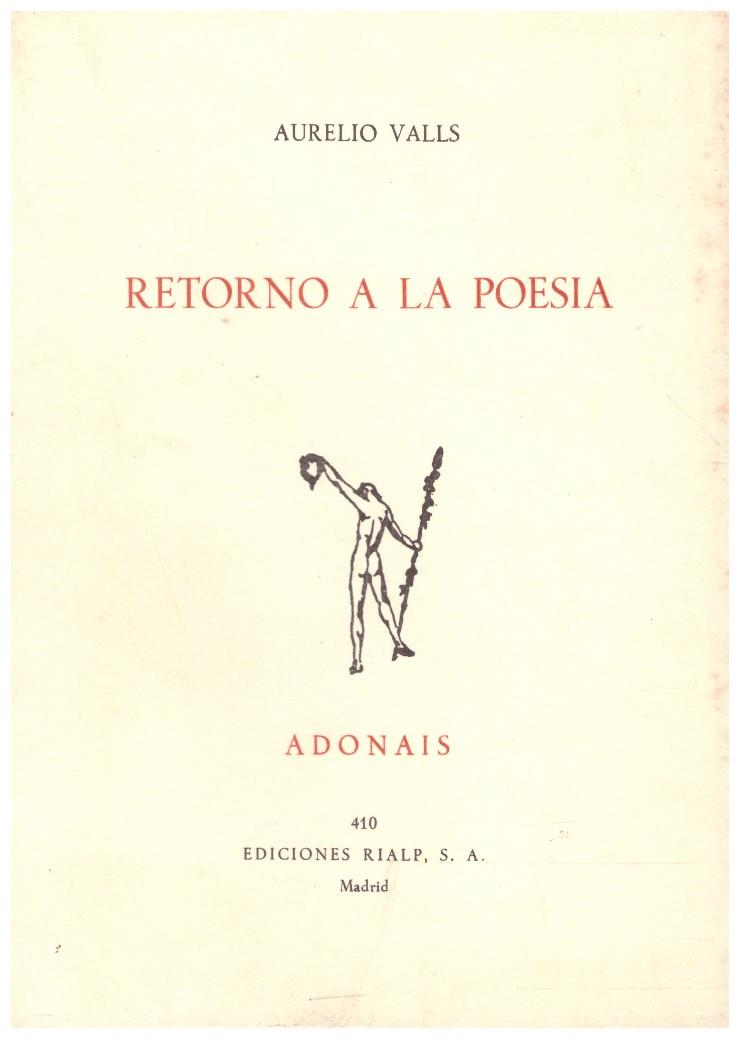 RETORNO A LA POESIA | 9999900217421 | Valls, Aurelio | Llibres de Companyia - Libros de segunda mano Barcelona