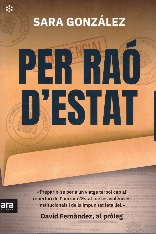PER RAÓ D'ESTAT | 9999900234411 | González, Sara | Llibres de Companyia - Libros de segunda mano Barcelona