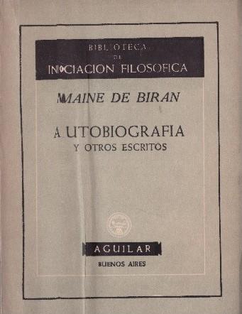 AUTOBIOGRAFIA | 9999900230901 | de Biran, Maine | Llibres de Companyia - Libros de segunda mano Barcelona