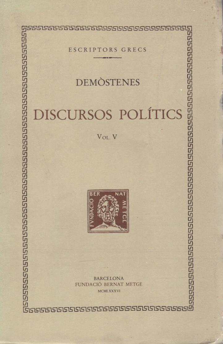 DISCURSOS POLÍTICS | 9999900013344 | DEMÒSTENES | Llibres de Companyia - Libros de segunda mano Barcelona
