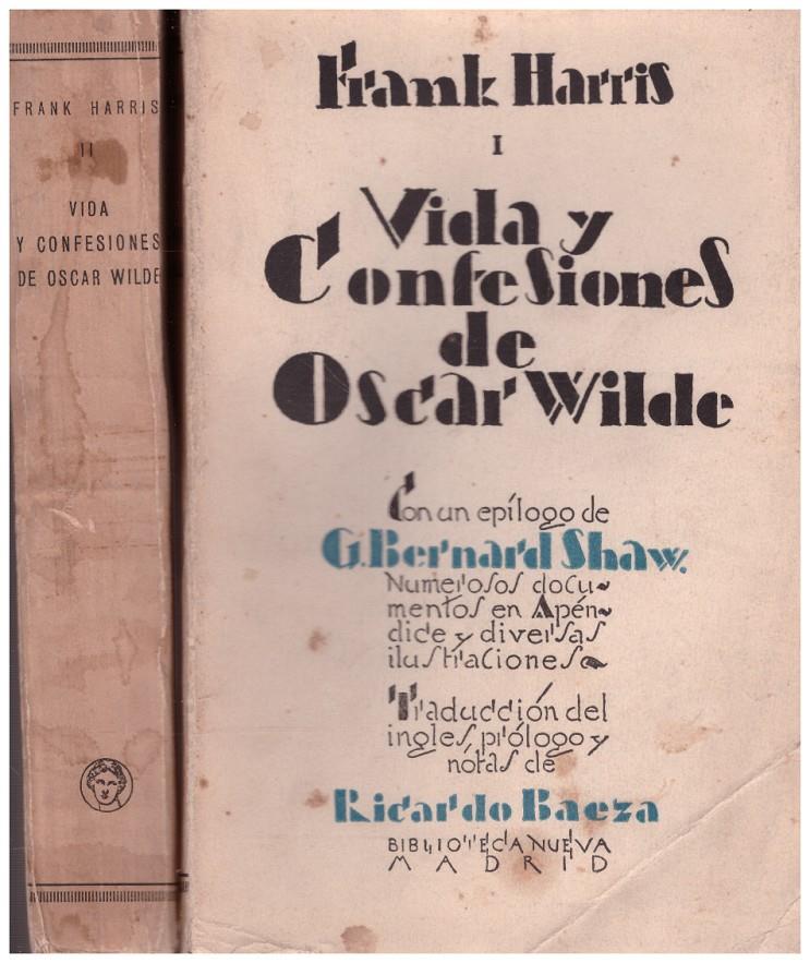 VIDA Y CONFESIONES DE OSCAR WILDE 2 TOMOS | 9999900218138 | Harris, Frank | Llibres de Companyia - Libros de segunda mano Barcelona