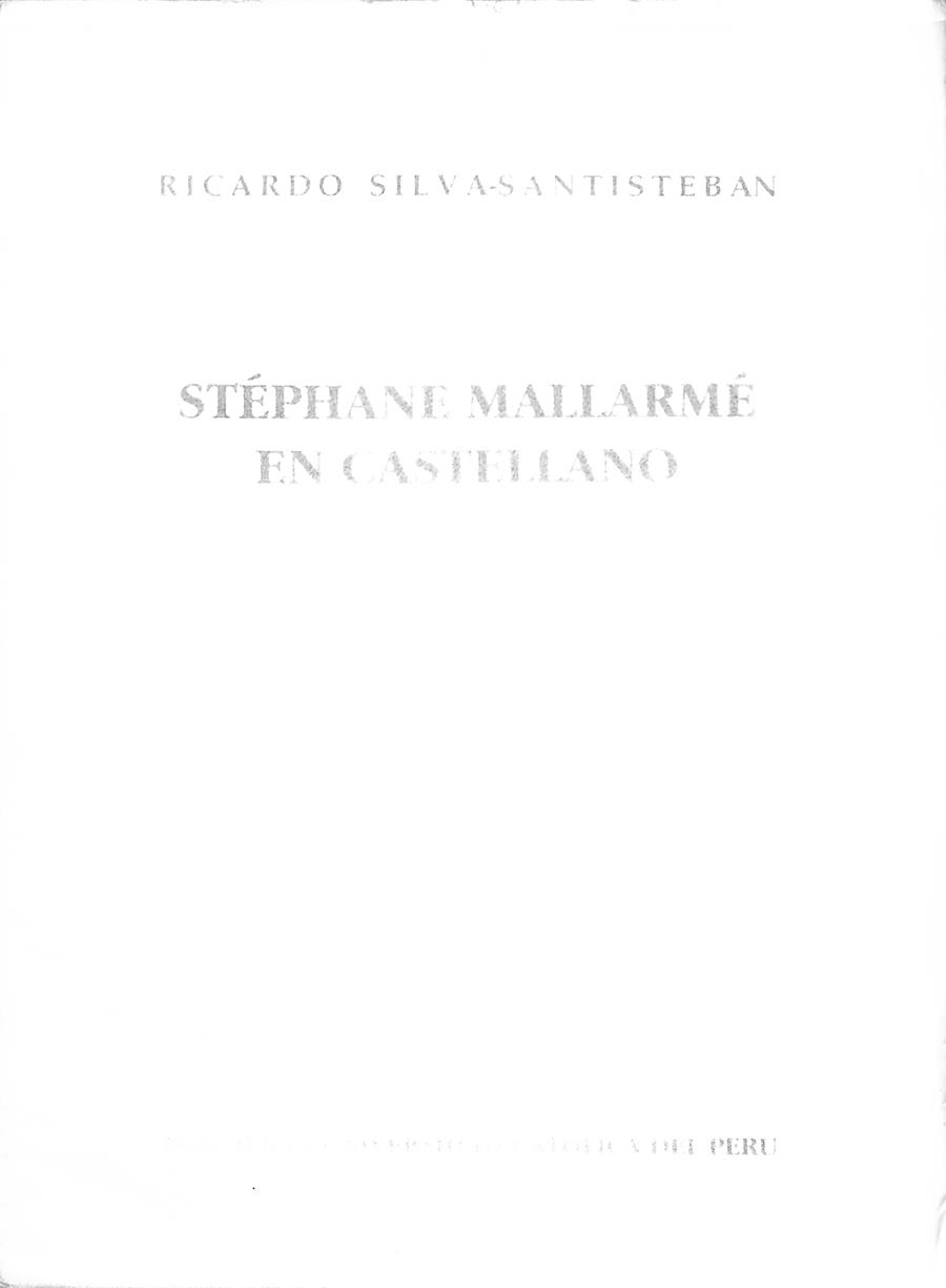 STEPHANE MALLARME EN CASTELLANO. (Solo 1 vol) | 9999900241044 | Mallarmé, Stéphane | Libros antiguos y de segunda mano con historia