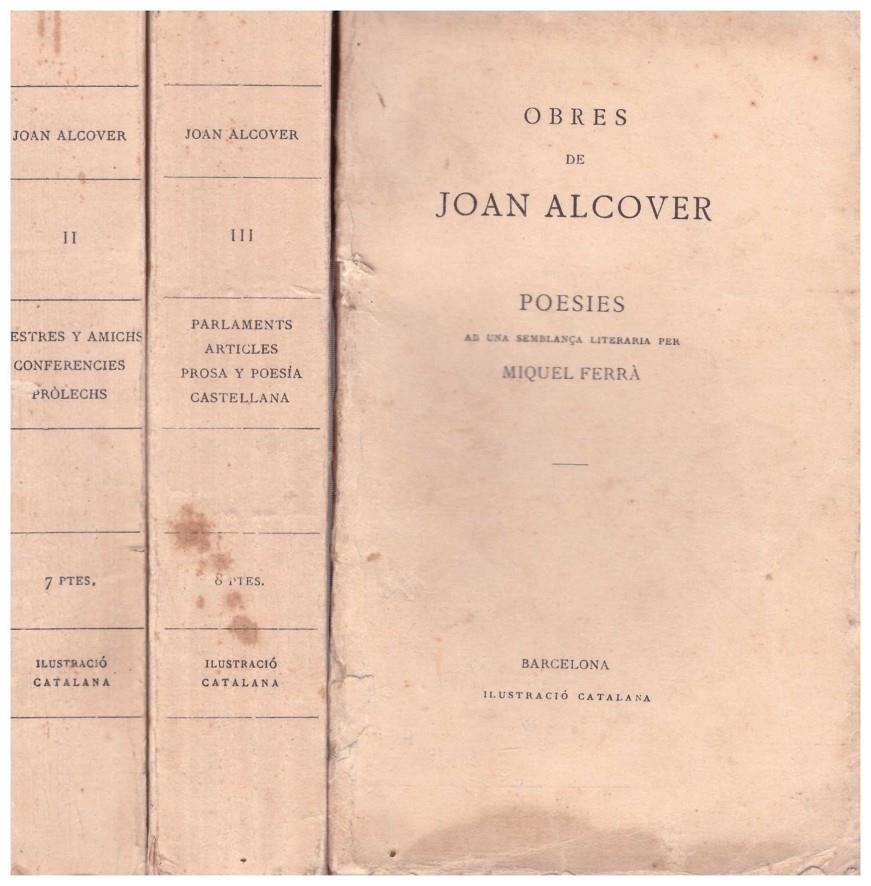 OBRES DE JOAN ALCOVER 3 TOMOS | 9999900212945 | Ferra, Miquel | Llibres de Companyia - Libros de segunda mano Barcelona