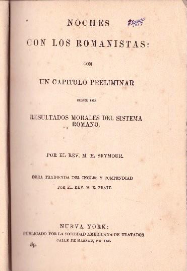NOCHES CON LOS ROMANISTAS | 9999900228601 | Seymour, Michael Hobart | Llibres de Companyia - Libros de segunda mano Barcelona