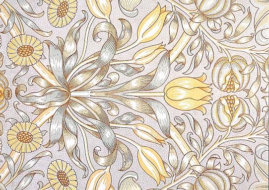 POSTAL: LILY AND POMEGRANATE WALLPAPER. WILLIAM MORRIS | 9999900234220 | Llibres de Companyia - Libros de segunda mano Barcelona