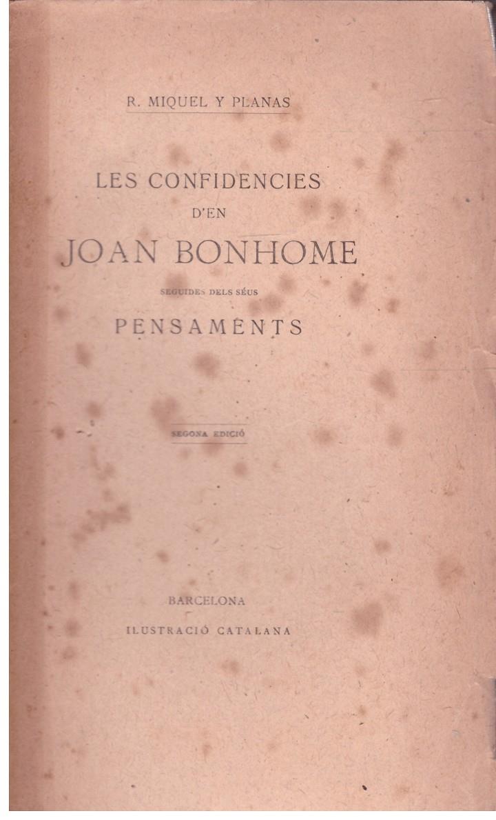 LES CONFIDENCIES D'EN JOAN BONHOME | 9999900206074 | Planas, Miquel R. | Llibres de Companyia - Libros de segunda mano Barcelona