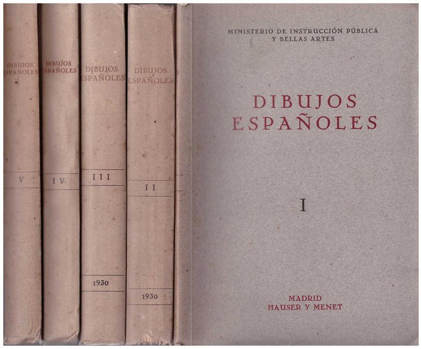 DIBUJOS ESPAÑOLES 5 VOLUMENES | 9999900212846 | SANCHEZ CANTON, F.J. | Llibres de Companyia - Libros de segunda mano Barcelona