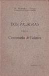 DOS PALABRAS | 9999900229172 | Menéndez y Pelayo. | Llibres de Companyia - Libros de segunda mano Barcelona