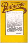 PENTIMENTO | 9999900093193 | Hellman, Lillian | Llibres de Companyia - Libros de segunda mano Barcelona