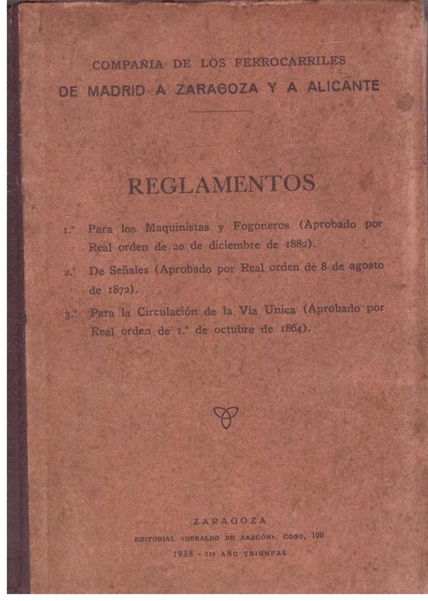 REGLAMENTOS PARA LOS MAQUINISTAS Y FOGONEROS | 9999900197051 | Llibres de Companyia - Libros de segunda mano Barcelona
