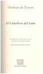 EL CABALLERO DEL LEON | 9999900226188 | Troyes, Chretien De | Llibres de Companyia - Libros de segunda mano Barcelona
