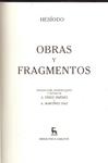 OBRAS Y FRAGMENTOS | 9999900228793 | Hesiodo | Llibres de Companyia - Libros de segunda mano Barcelona