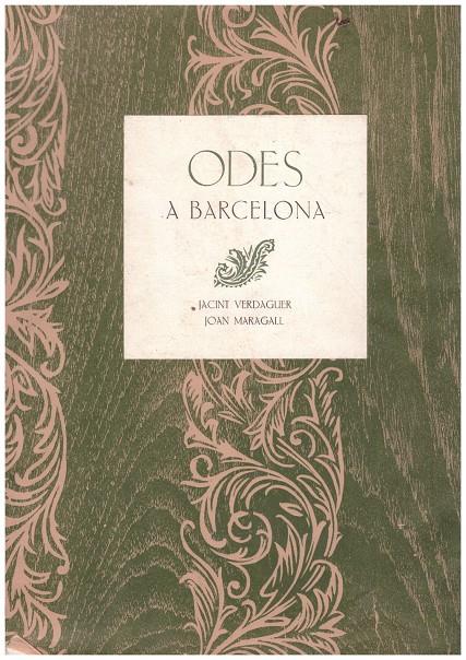 ODES A BARCELONA | 9999900217322 | Verdaguer, Jacint / Maragall, Joan | Llibres de Companyia - Libros de segunda mano Barcelona