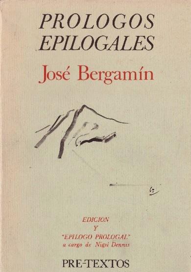 PROLOGOS EPILOGALES | 9999900229295 | Bergamin, Jose. | Llibres de Companyia - Libros de segunda mano Barcelona
