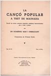 LA CANCÓ POPULAR A TRET DE MAINADA | 9999900223231 | Serracant, Mas Domènec I | Llibres de Companyia - Libros de segunda mano Barcelona