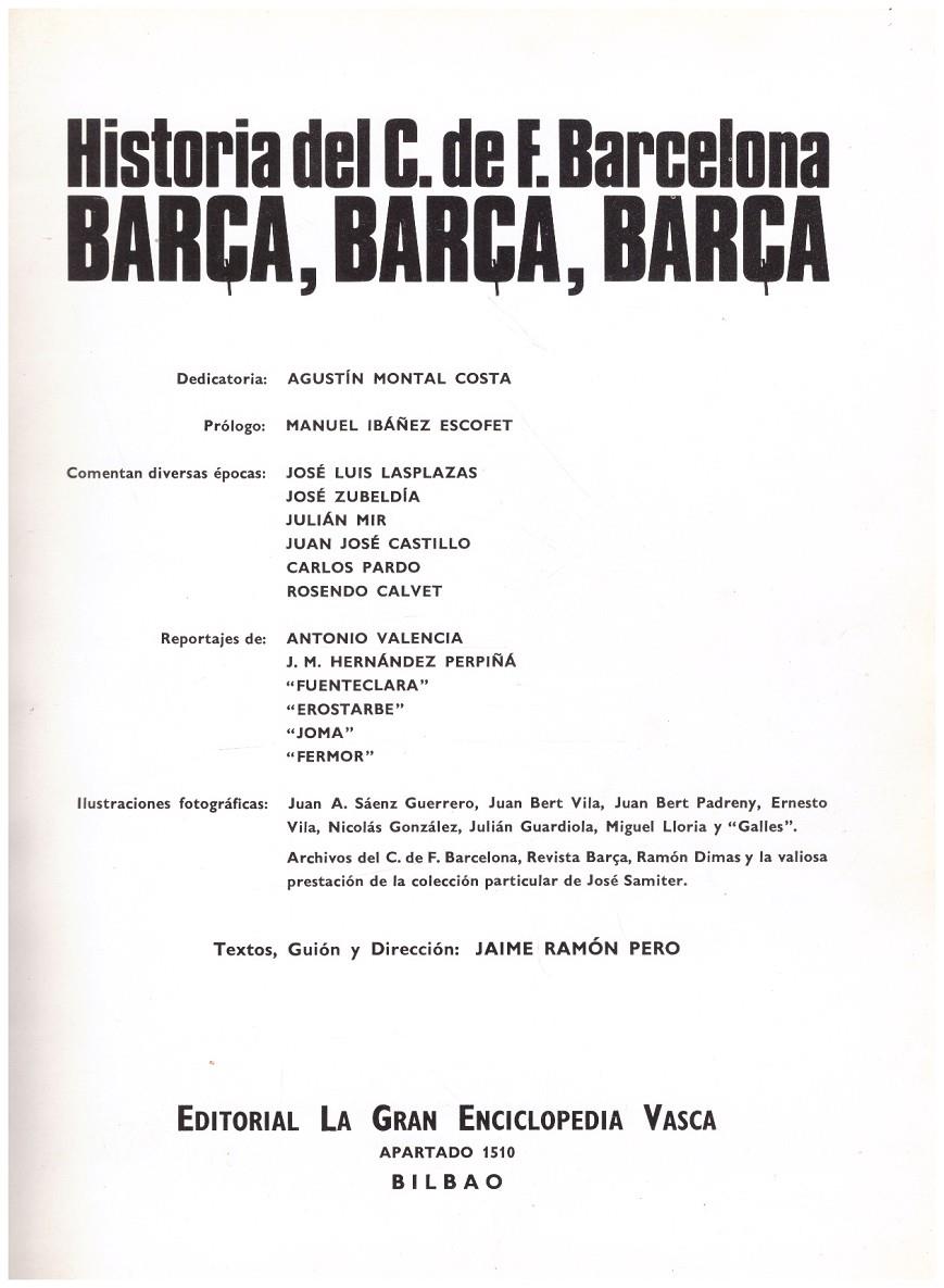 HISTORIA DEL C.F BARCELONA | 9999900218343 | AA.VV | Llibres de Companyia - Libros de segunda mano Barcelona