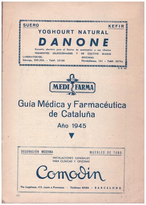 GUIA MEDICA Y FARMACEUTICA DE CATALUÑA, 1945 | 9999900040128 | Llibres de Companyia - Libros de segunda mano Barcelona