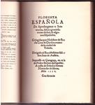 FLORESTA ESPAÑOLA (1574) | 9999900227352 | de Santa Cruz de Dueñas, Melchor | Llibres de Companyia - Libros de segunda mano Barcelona