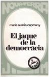 EL JAQUE DE LA DEMOCRACIA | 9999900225624 | Capmany, Aurelia Maria | Llibres de Companyia - Libros de segunda mano Barcelona
