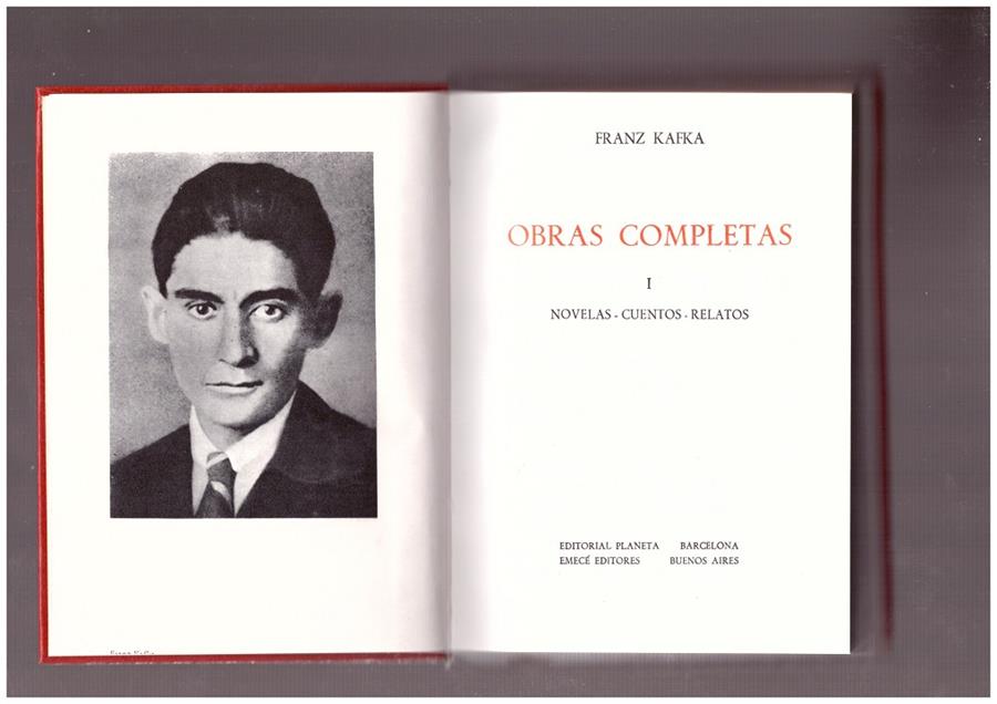 OBRAS COMPLETAS. Tomo I. | 9999900044034 | Kafka, Franz | Llibres de Companyia - Libros de segunda mano Barcelona