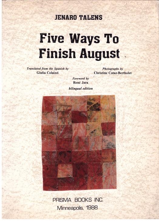 FIVE WAYS TO FINISH AUGUST | 9999900178388 | TALENS, JENARO | Llibres de Companyia - Libros de segunda mano Barcelona