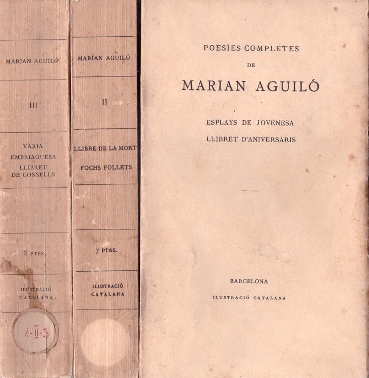 POESÌES COMPLETES DE MARIAN AGUILÓ 3 VOL | 9999900169492 | AGUILÓ, MARIAN | Llibres de Companyia - Libros de segunda mano Barcelona