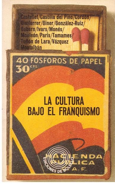 LA CULTURA BAJO EL FRANQUISMO | 9999900207507 | AA.VV | Llibres de Companyia - Libros de segunda mano Barcelona