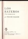 LOS RATEROA | 9999900232479 | Faulkner, William | Llibres de Companyia - Libros de segunda mano Barcelona