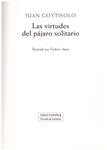 LAS VIRTUDES DEL PÁJARO SOLITARIO | 9999900187328 | Goytisolo, Juan | Llibres de Companyia - Libros de segunda mano Barcelona