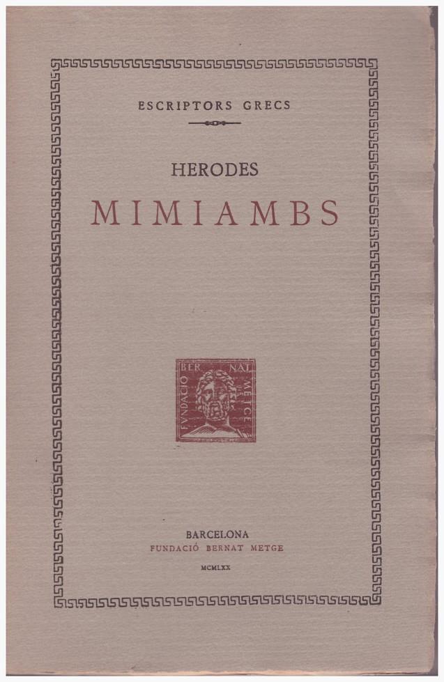 MIMIAMBS | 9999900020922 | Herodes | Llibres de Companyia - Libros de segunda mano Barcelona
