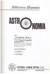 ASTRONOMIA | 9999900225006 | Sola, Comas J | Llibres de Companyia - Libros de segunda mano Barcelona