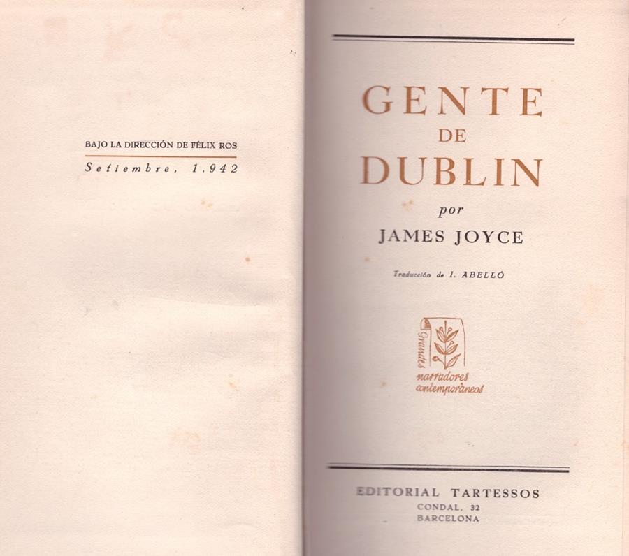 GENTE DE DUBLIN | 9999900180220 | JOYCE, JAMES | Llibres de Companyia - Libros de segunda mano Barcelona