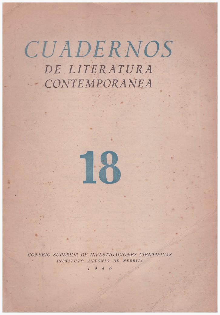 CUADERNOS DE LITERATURA CONTEMPORANEA 18 | 9999900168075 | AMBIA, ISABEL DE - MARIA ANTONIA SANZ Y OTROS | Llibres de Companyia - Libros de segunda mano Barcelona