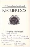 RECUERDOS | 9999900182224 | Alexander, Melanie | Llibres de Companyia - Libros de segunda mano Barcelona