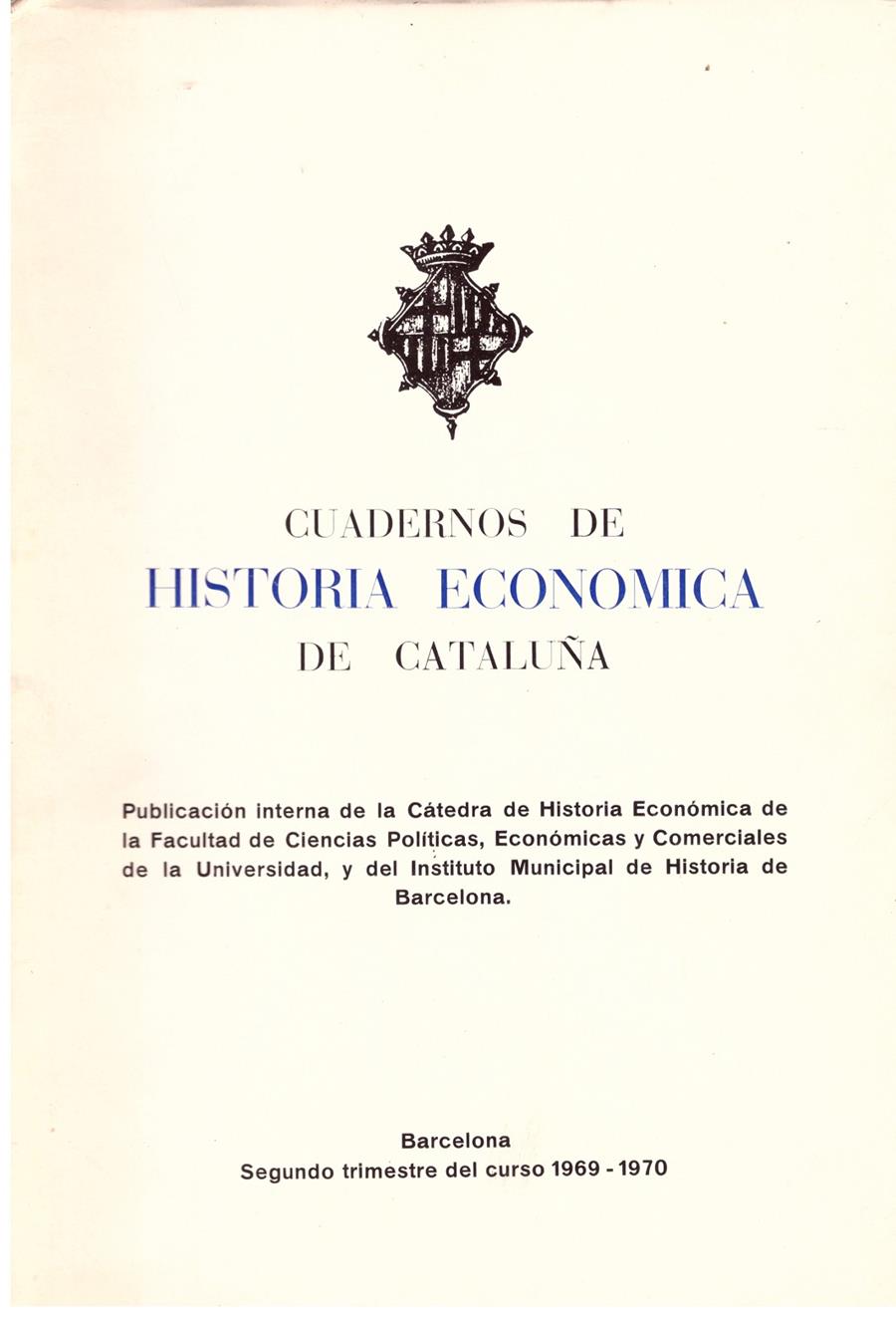 CUADERNOS DE HISTORIA ECONOMICA DE CATALUNYA | 9999900203752 | AA.VV | Llibres de Companyia - Libros de segunda mano Barcelona
