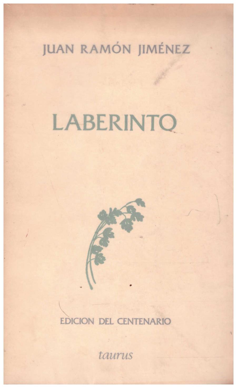 EL LABERINTO | 9999900214406 | Jiménez, Juan Ramon | Llibres de Companyia - Libros de segunda mano Barcelona