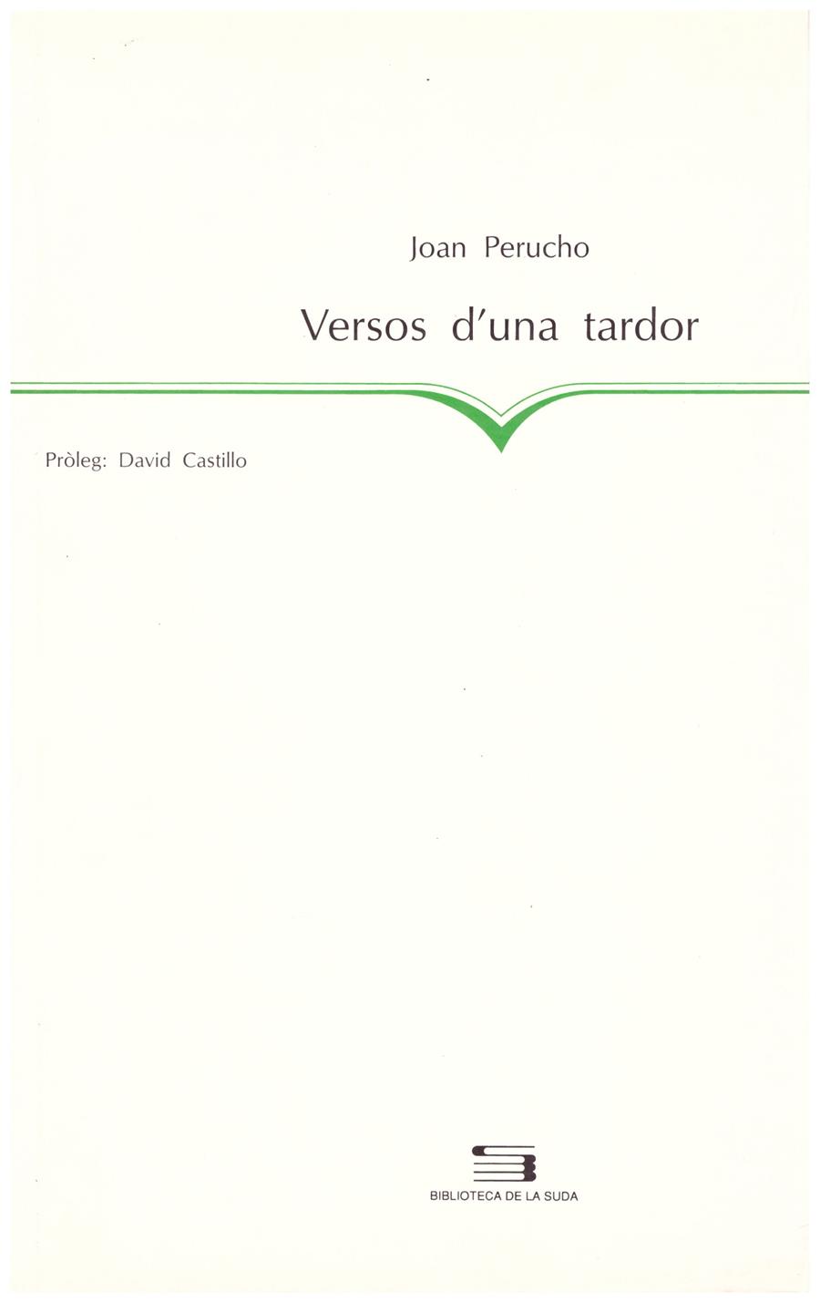 VERSOS D'UNA TARDOR | 9999900066586 | Perucho, Joan | Llibres de Companyia - Libros de segunda mano Barcelona