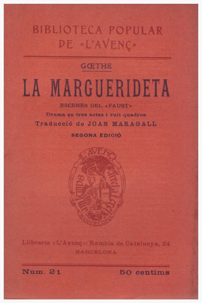 LA MARGUERIDETA | 9999900115529 | Goethe | Llibres de Companyia - Libros de segunda mano Barcelona