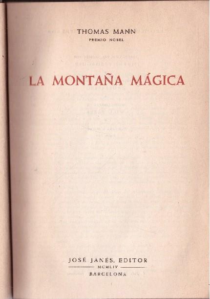 LA MONTAÑA MÁGICA | 9999900232240 | Mann, Thomas | Llibres de Companyia - Libros de segunda mano Barcelona
