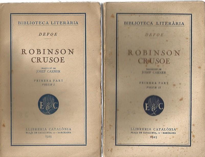 ROBINSON CRUSOE. 2 vols | 9999900208573 | Defoe | Llibres de Companyia - Libros de segunda mano Barcelona