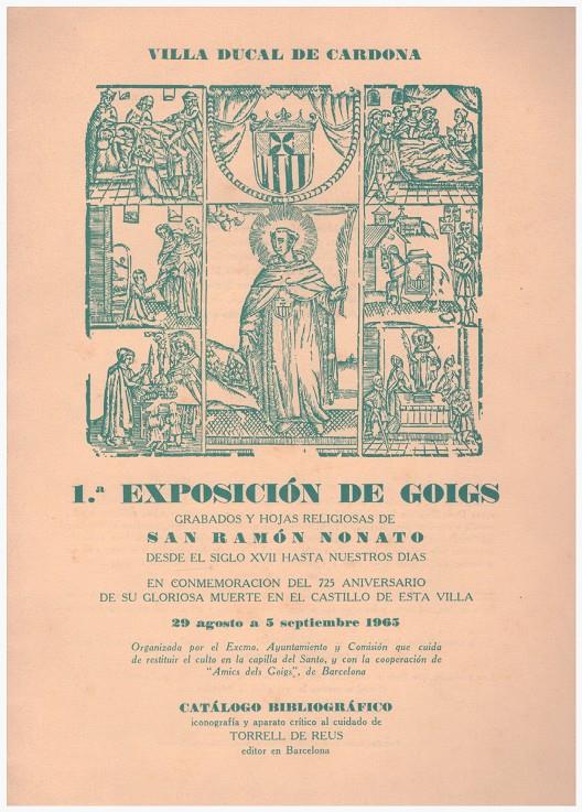 1ª EXPOSICIÓN DE GOIGS | 9999900191400 | Llibres de Companyia - Libros de segunda mano Barcelona