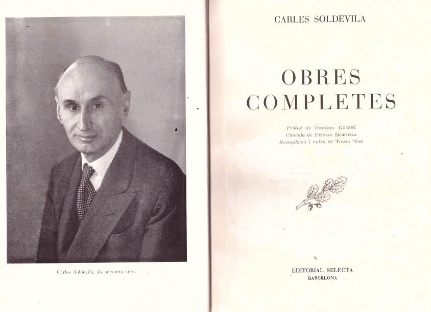 OBRES COMPLETES. | 9999900148152 | Soldevila, Carles. | Llibres de Companyia - Libros de segunda mano Barcelona