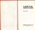 LA NOCHE DE LOS CUCHILLOS LARGOS | 9999900158762 | Gallo, Max | Llibres de Companyia - Libros de segunda mano Barcelona